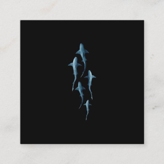 Hai - Schwimmhaie Niedliches Funny Gift Quadratische Visitenkarte (Vorderseite)