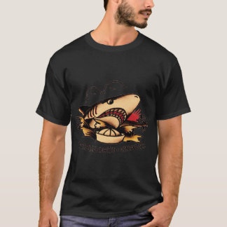 Hai Segler Grab Amerikanischtraditioneller Segler  T-Shirt