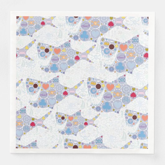 Hai-Servietten Serviette (Vorderseite)