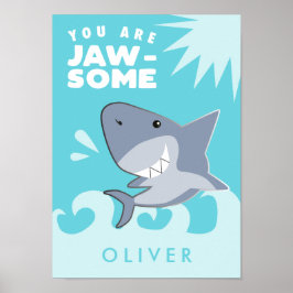 Hai Sie sind Jawsome Boys Room Poster