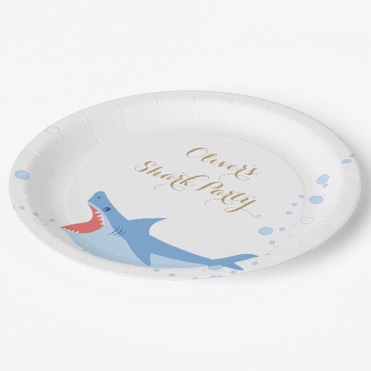 Hai Sommer Party Splash Birthday Bash Pappteller (Schrägansicht)