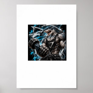 Hai-Stärke – Ultimatives Fitnessstudio-Biest Poster