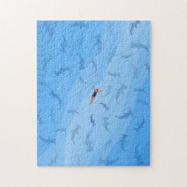 Hai-Strandschwimmer Illustration Puzzle