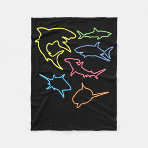Hai-Symbol - Niedliche Haifisch-Liebhaber - Gesche Fleecedecke