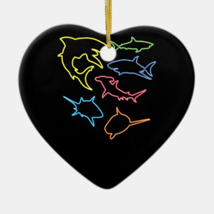 Hai-Symbol - Niedliche Haifisch-Liebhaber - Gesche Keramik Ornament