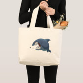 Hai-Tasche Jumbo Stoffbeutel (Vorderseite (Produkt))