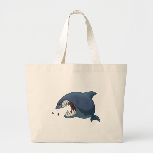 Hai-Tasche Jumbo Stoffbeutel (Vorne)