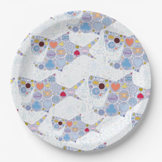 Hai-Teller Pappteller (Vorderseite)