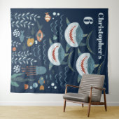 Hai Thema DIY Alter unter dem Meer Kinder Wandteppich (Beispiel (Horizontal))