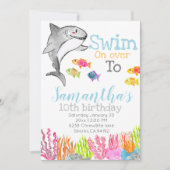 Hai-Thema Geburtstagseinladung Einladung (Vorderseite)