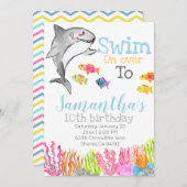 Hai-Thema Geburtstagseinladung Einladung (Vorne/Hinten)