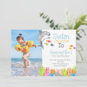 Hai-Thema Geburtstagsfeier Einladung (Stehend Vorderseite)