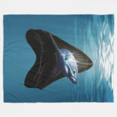 Hai-Tooth-Ozean Fleecedecke (Vorderseite (Horizontal))