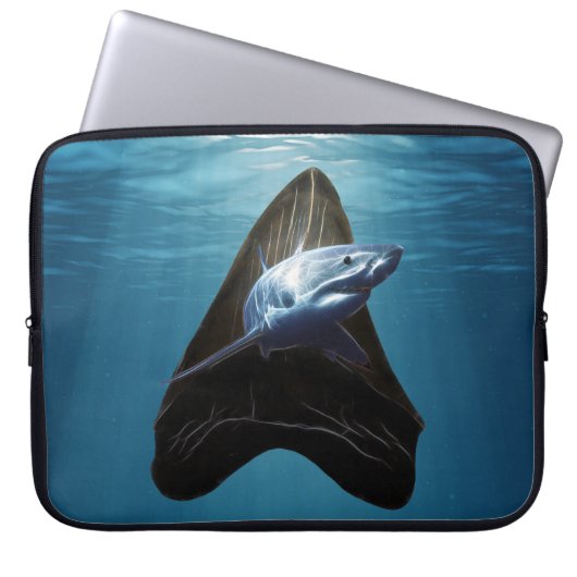 Hai-Tooth-Ozean Laptopschutzhülle (Vorderseite)