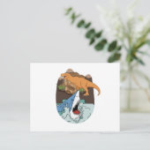 Hai- und Dinosaurier-Jungen Postkarte (Stehend Vorderseite)