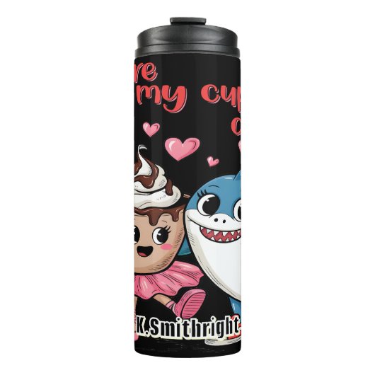 Hai und Liebe-Cup Thermosbecher (Vorderseite)