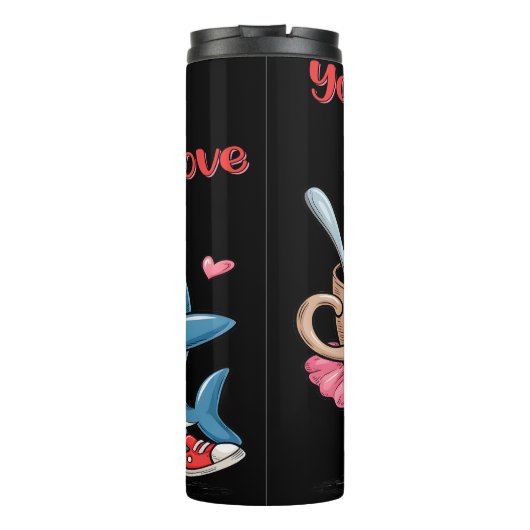 Hai und Liebe-Cup Thermosbecher (Rückseite)