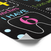 Hai unter dem Meer Erster Geburtstag Kalkboard Poster (Ecke)