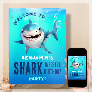 Hai unter dem Meer Geburtstagsparty willkommen Poster