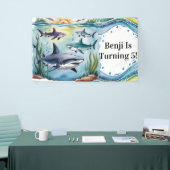 Hai unter dem Meer Junge Geburtstag Banner (Messeveranstaltung)