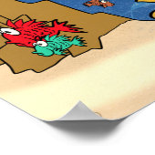 Hai unter den Fischen Poster (Ecke)