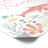 Hai unter den Sea Baby Shower Süßigkeiten Poster (Ecke)