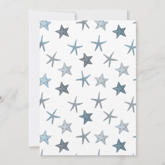 Hai unter der Kinderdusche der Meerestiere Einladung (Rückseite)