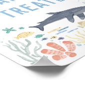 Hai unter der Meeresdusche Süßigkeiten Plakat (Ecke)