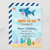 Hai unter der Meeresfrüchte Einladung (Vorne/Hinten)
