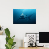 Hai unter Wasser Poster (Heimbüro)
