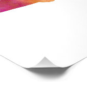 Hai Wasserfarbene Silhouette Rosa Gelbe Haie Fotodruck (Ecke)