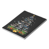 Hai Weihnachtsbaum Hai Liebe Männer Frauen Geschen Notizblock (Rotiert)