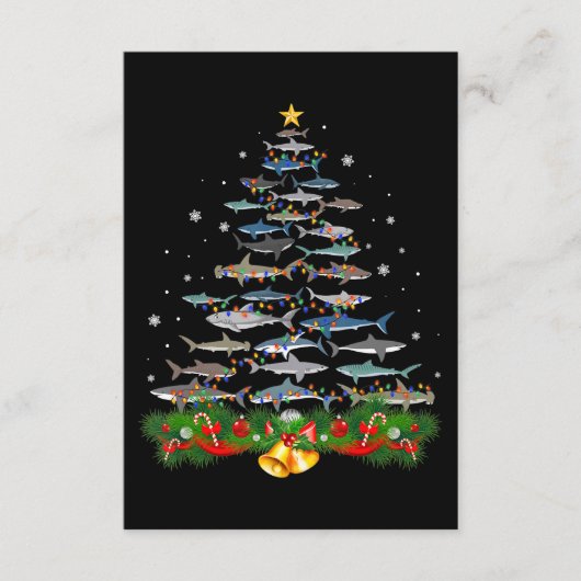 Hai Weihnachtsbaum Hai Liebhaber Geschenke Begleitkarte (Vorderseite)