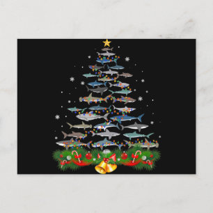Hai-Weihnachtsbaum Hai-Liebhaber-Geschenke Feiertagspostkarte