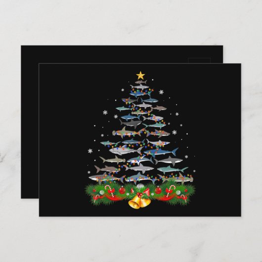 Hai Weihnachtsbaum Hai Liebhaber Geschenke Männer  Ankündigungspostkarte (Vorne/Hinten)