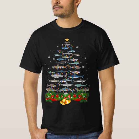 Hai Weihnachtsbaum Hai Liebhaber Geschenke Männer T-Shirt (Vorderseite)