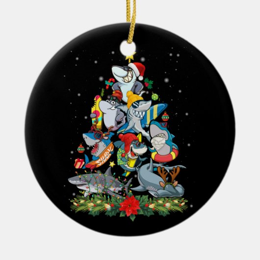 Hai Weihnachtsbaum Ornament Hai Liebhaber (Vorne)