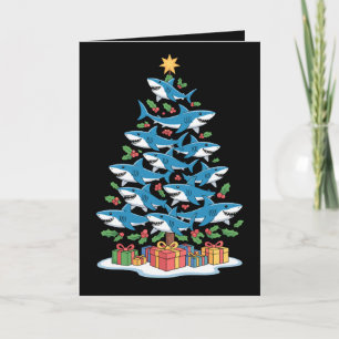 Hai-Weihnachtsbaum-Stechpalme-Christbaum-Ozean-Fis Karte