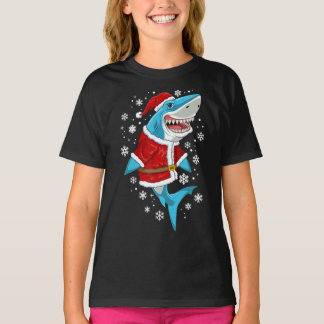 Hai Weihnachtsgeschenk Jungs Kinder santa sharkmas T-Shirt