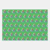 Hai-Weihnachtsmannmütze Kids-Girls-Wrapping Paper Geschenkpapier Set (Vorderseite 2)