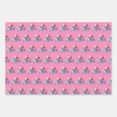 Hai-Weihnachtsmannmütze Kids-Girls-Wrapping Paper Geschenkpapier Set (Vorderseite)