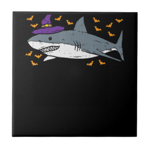 Hai Witz Funny Animal Halloween Fliese