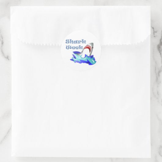 Hai-Woche Runder Aufkleber (Tasche)