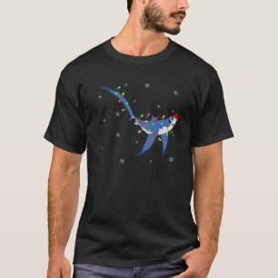 Hai Xmas Leuchtender Rentierhut bedroht Haifisch C T-Shirt