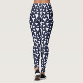 Hai-Zahn Blau und Weiße Surfer-Girl Leggings (Rückseite)