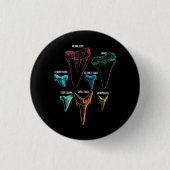 Hai-Zahnradjagd - Crazy Shark Gifts Button (Vorderseite)