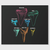 Hai-Zahnradjagd - Crazy Shark Gifts Geschenkpapier (Flach)