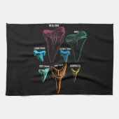 Hai-Zahnradjagd - Crazy Shark Gifts Geschirrtuch (Horizontal)