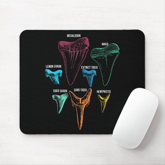 Hai-Zahnradjagd - Crazy Shark Gifts Mousepad (Mit Mouse)