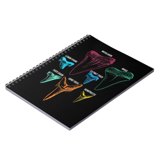 Hai-Zahnradjagd - Crazy Shark Gifts Notizblock (Linke Seite)